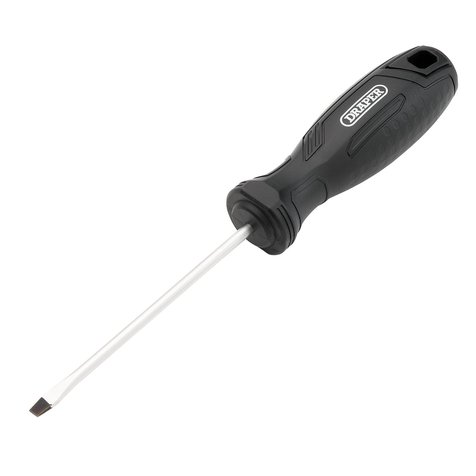 Draper Slotted Hard Grip Screwdriver, 4.0 x 100mm - 13531 - Magnetic Tip, CRV Blade