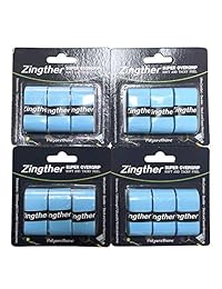 Zingther Premium Super Tacky Tennis Grip Tape Overgrip supremo autoadhesivo para mangos de paleta y paleta: sensación de pegajosidad de grado superior (blanco, negro, azul cielo, naranja, púrpura y amarillo neón)