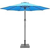 Greesum GS-PUB20013 9' Patio Umbrella Outdoor Market Table Parasol with Push Button Tilt, Crank and 8 Sturdy Ribs for Garden,