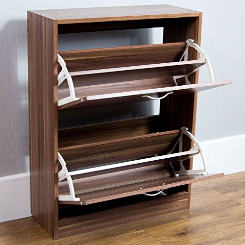 Vida Designs 2 Drawer Shoe Cupboard Shoe Storage Organiser Pull