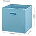 Cube Storage Baskets For Organizing - 11 Inch - Set of 8 Heavy-Duty Storage Cubes For Storage and Organization. Makes The Perfect Bins For Cubby Storage Boxes Or Cube Storage Organizer (Blue)