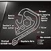 GOOTRADES EDC Multifunction Gadget Saw Bottle Opener Belt Six Angle Wrench Keychains