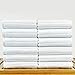 Bare Cotton Luxury Hotel & Spa Towel 100% Genuine Turkish Wash Cloths Striped, White, Set of 12