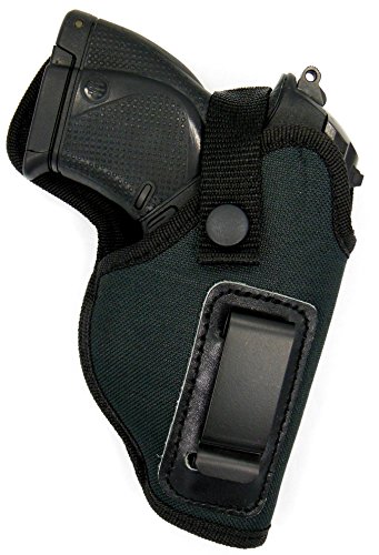 Dual-Function OWB Belt Slide or Concealment IWB Clip-On Holster with Body Shield for RUGER LC9, LC9S, with CRIMSON TRACE Under-the-Barrel LASER