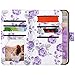 ULAK Galaxy S7 Wallet Case, Magnetic Premium PU Leather Flip Stand Folio Cover with Built-in 9 Slots and Wrist Strap for Samsung Galaxy S7 (5.1 inch) 2016 Release (Bling+Flower) Will not Fit S7 Edge
