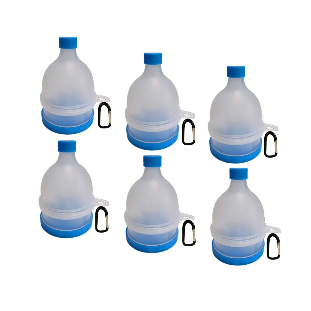 REOOHOUSE Portable Powder Supplement Tablet Container Funnel Protein BCAA Creatine Capsule Subdivision Funnel 6 Pack (6)