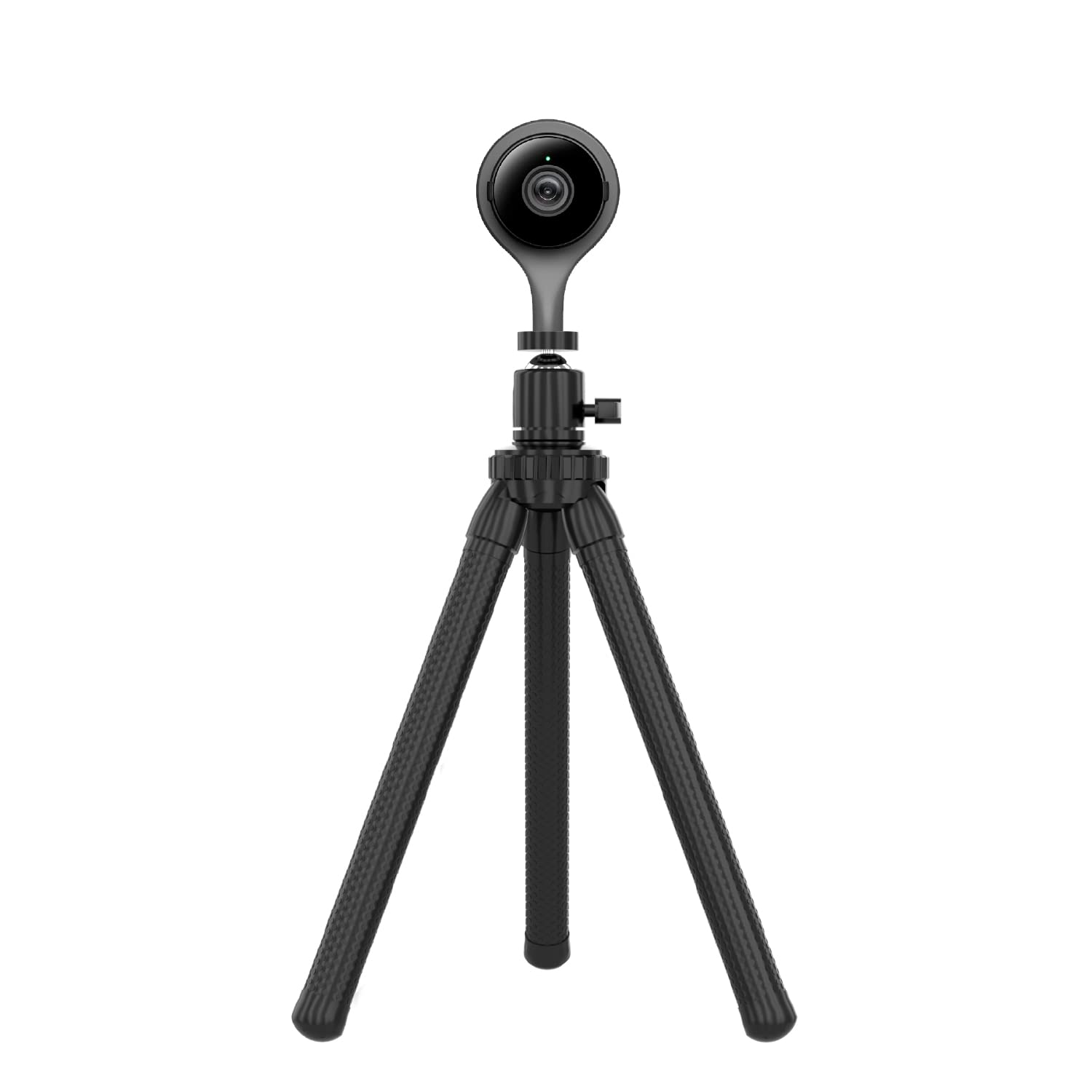 TALK WORKS Tripod Stand with Flexible Posable Legs-Compatible with Nest Camera-Multi-Purpose Mount Travel Tripod with 1/8 Screw Mount-Rotating Head,Black,14036