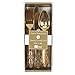Talking Tables Gold Plastic Silverware Set | Gold Plastic Cutlery Set | Disposable Silveware Set | Great For Gold Party Supplies