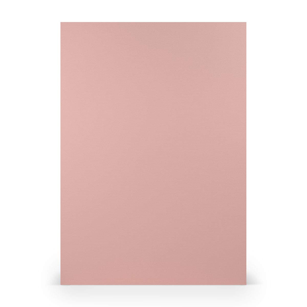 Paperado PAPERADO 25x Writing paper DIN A4 Rose ribbed Old Pink 100 g/m² paper sheets in 29.7 x 21 cm for crafting & printing