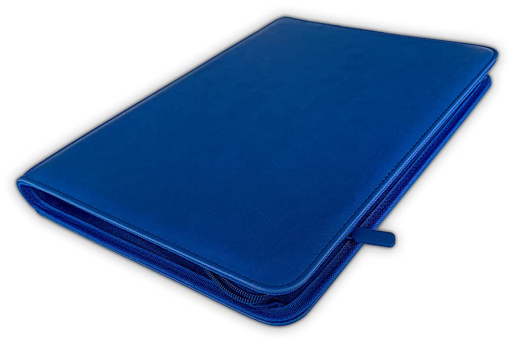 Arkero-G® 18-Pocket Premium Zip Binder, Blue/Blue, 360 Card Album/Zip Portfolio, Scrapbook Pokemon, Magic, Yugioh