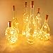 Cooo 2 Lamp Sets Wine Bottle Lights with Cork 20Led,6pre-Installed Battery, LED Fairy Lights Battery Operated DIY Room Party Christmas Halloween Wedding Birthday Dinner Bar Decor -Warm White