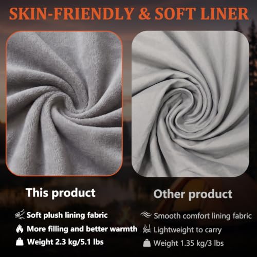 SWTMERRY- Sleeping Bag 3 Seasons (Summer, Spring, Fall) Warm & Cold Weather - Lightweight,Waterproof Indoor & Outdoor Use for Kids, Teens & Adults for Hiking, Backpacking and Camping