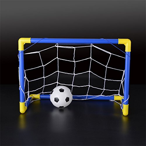 Folding Mini Football Soccer Goal Post Net Set with Pump Kids Sport Indoor Outdoor Games Child Birthday Gift Plastic
