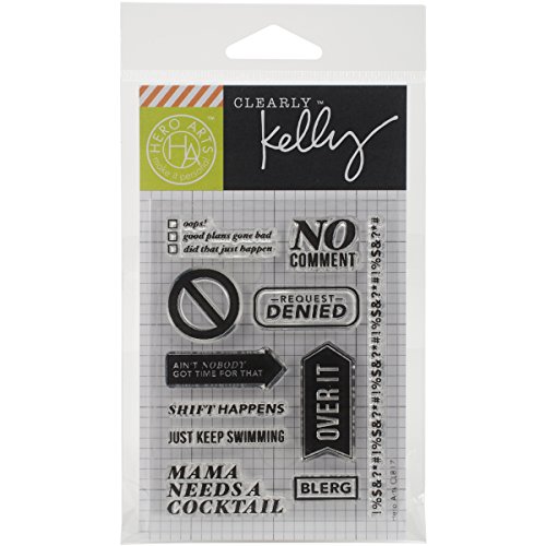Hero Arts Kelly s No Comment Stamp Set, Clear Hero Arts Kelly s No Comment Stamp Set, Clear