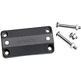 Scotty 242-BK Rail Mount Adapter for Side Deck Mount, Black | Compatible with Scotty Post Mount Rod Holders, Fishing Accessory, Heavy-Duty Nylon