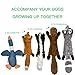 LEGEND SANDY Plush Animal Dog Toy Set, Value Pack 5 Squirrel Squeaky Toys Unstuffed Chew Toys with Storage Bag