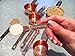 Copper Measuring Cup and Spoon Stackable Set of 9 with Four Measuring Cups and Five Spoons with Engraved Measurements in US and Metric