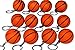 Novel Merk 12 Pack Orange Basketball Keychains for Kids Party Favors & School Carnival Prizes