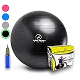 Exercise Ball - Professional Grade Anti-Burst Yoga Ball, Balance Ball for Pilates, Yoga, Stability Training and Physical Therapy
