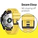 ANCOOL for Fenix 5/Fenix 6/Fenix 7 Band 22mm Silicone Watch Band for Fenix 8 Fenix E 47mm/Fenix 5 Plus/Fenix 6 Pro/Fenix 7 Pro/Forerunner 935(Yellow)