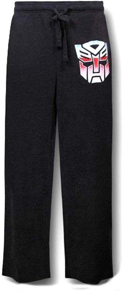 Transformers Black Heather Night Sleep Pants (Large, Autobots)