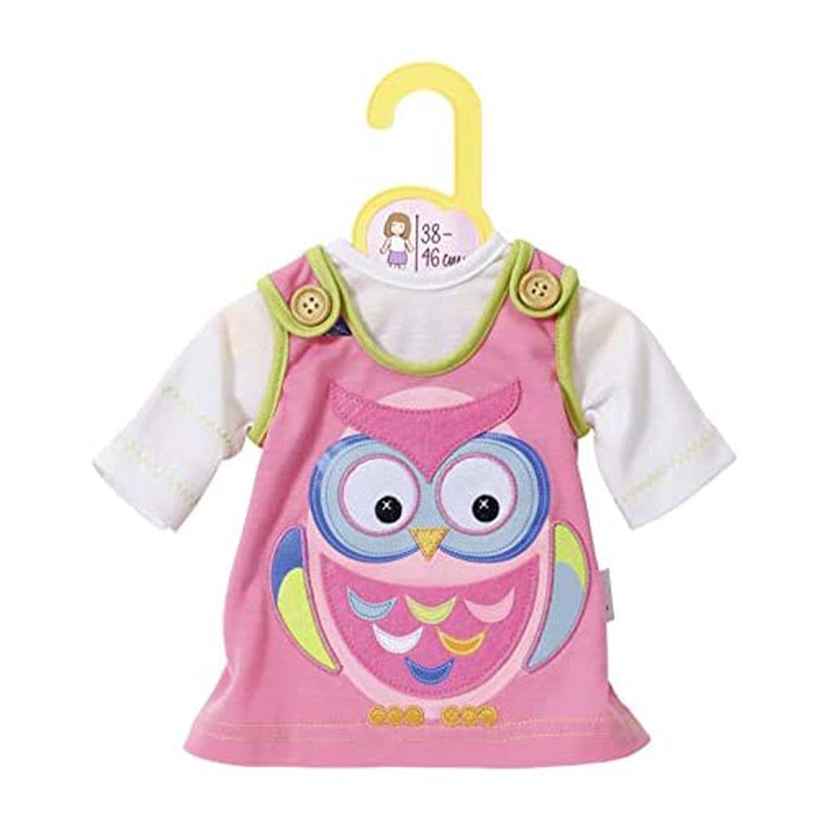Zapf Creation 870082 – Dolly Moda Dress with Owl, 38 – 46 cm