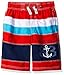 Nautica Boys Printed Stripe Swim Trunk