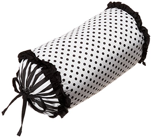 Bacati - Dots/pin Stripes Black/white Neck Roll