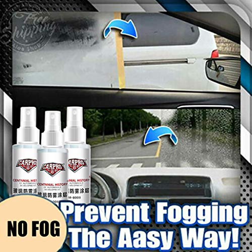 Pstars 100 ML Car Windshield Windows Fog-Proof Spray Super Strong Automotive Interior Glass Cleaner, Non-Toxic and Zero-Damage