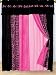 8 PC MODERN HOT PINK PINK ZEBRA MICRO FUR CURTAIN SET