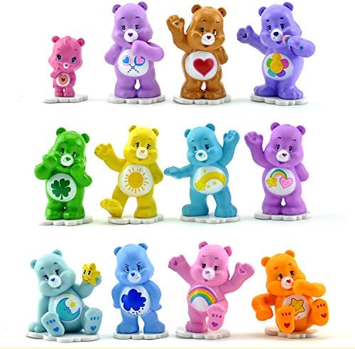 12 Pcs/lot Anime Care Bears Mini PVC Action Figures Toys 4-5cm Collectible Colorful Bears Model Dolls For Kids Toy Gift
