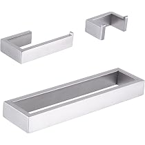 GERZWY 3-teiliges Badezimmer-Set Aus Edelstahl – Handtuchring, Halter & Haken In Gebürsteter Optik