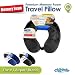 Cloudz Memory Foam Travel Neck Pillow with Snap & Pocket - Black
