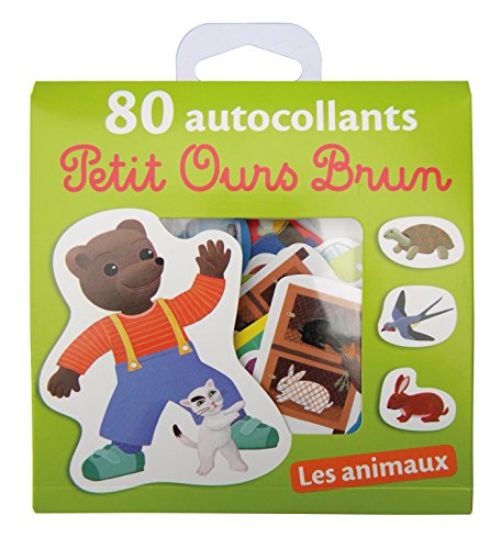 80 autocollants Petit Ours Brun