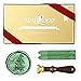 UNIQOOO Arts & Crafts Rosemary Botanical Twig Green Plants Wax Seal Stamp Kit, 2 Emerald Green Wick Wax Sticks, Great Embellishment of Greeting Cards, Wedding Invitations, Christmas Gift Ideas