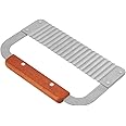 Wavy Slicer Cutter, Hardwood Handle Wax Soap Wavy Slicer Cutter Fruit Vegetable Wavy Crinkle Cutting Tools