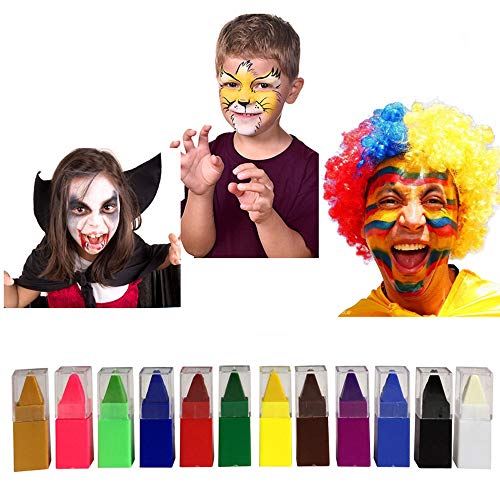 12PC Painting Face Cosmetic Drawing Pigments Pen Body Paint Makeup Color Chalk