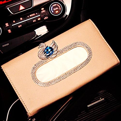 Diamond car sun visor tissue box/ vehicle-mounted leather Book box-B