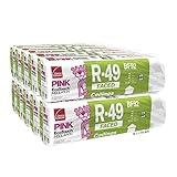 Owens Corning R-49 Faced 16 by 48 Fiberglass Batt Insulation Fits 2x12 Attic a Total of 10 Bags and Square Footage of 320 FT