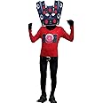 MSSmile-FANKID TV Camera Costume for Kids TV Man Camera Man Jumpsuit Cosplay Video Game Costumes Halloween Clothing(8-9Y/140CM,TVH2)