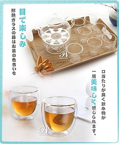 スポンサー Nature Park ティーポット ウォーマー付き ティーカップ コップ 二重構造 耐熱 ガラス 6杯セット 8点入 茶器 茶 おしゃれ 8点入り Gst005 B01lpfta40 2 190円
