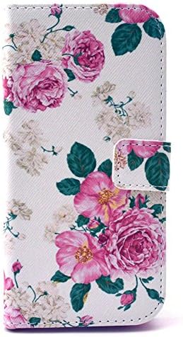 HTC M9 Case, HTC One M9 Wallet Case - GOODTONY [Stand Feature][Wallet Function][Magnetic Closure]Slim Wallet Card Flip Stand Leather Pouch Case Cover For HTC One M9 (peony)
