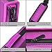 YOUSHARES Colored Pencil & Gel Pen Case in Large Flexible Slot - PU Leather Colored Pencil Case with Zipper Holds 180 Colored Pencils or 140 Gel Pens - for Watercolor Pencils, Gel Pens（Purple）
