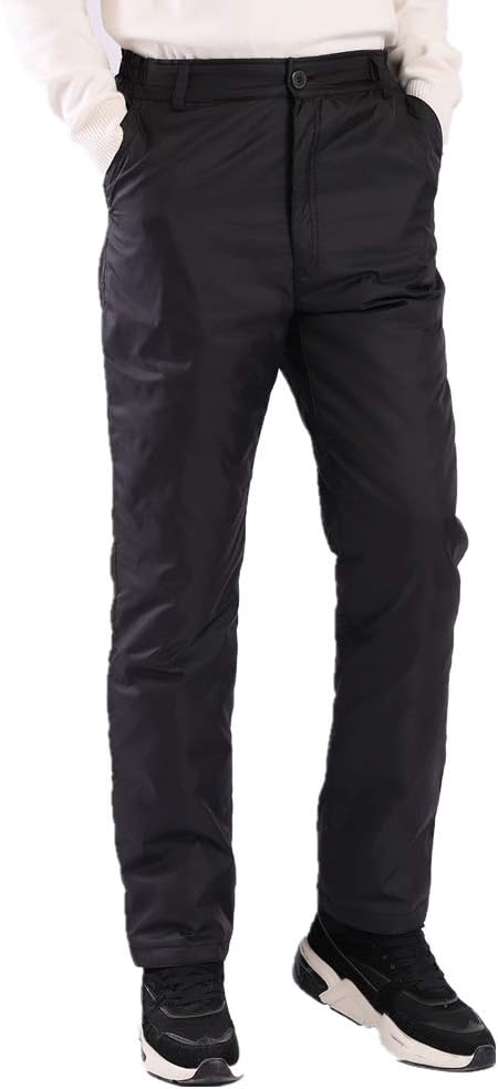 SYOKYO1980 Men's Snow Pants Waterproof Insulated Cargo Outdoors Down Trousers