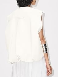 Tankaneo Womens Casual Zip Up Vest Cargo Oversized
