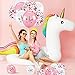 60 Pieces Unicorn Balloons Set Unicorn Birthday Party Decoration Balloons and Rose Gold Confetti Balloons for Party Wedding Favors