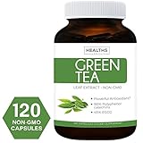 Best Green Tea Extract (NON-GMO) 120 Capsules With High Potency EGCG For Weight Loss & Metabolism Boost - Natural Diet Pills - Powerful Polyphenol Catechins Antioxidant Supplement