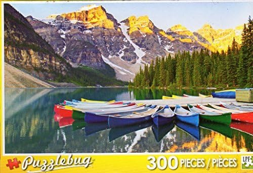 Sunrises on Moraine Lake with Colorful Banff National Park - 300 Piece Jigsaw Puzzle by Puzzlebug
