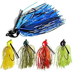 Thkfish 20g Jigs Leurres De Pêche En Eau Salée De Pêche En Eau Douce Leurres Couleur Mixte Jupes Mer Jigs Leurres De Pêche Pour Truite Perche Brochet 5 Pièces