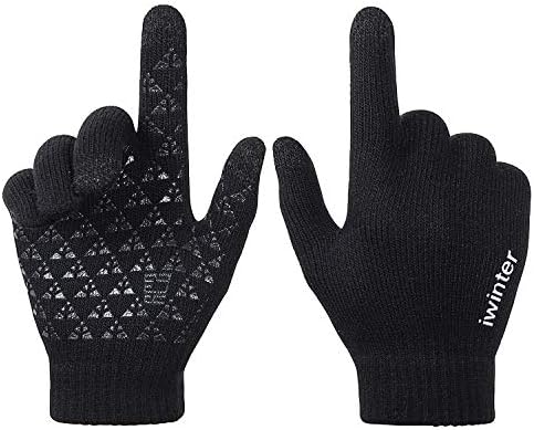 Touchscreen Texting Gloves Winter Warm Knit Driving Non-Slip Glvoes For Men Women